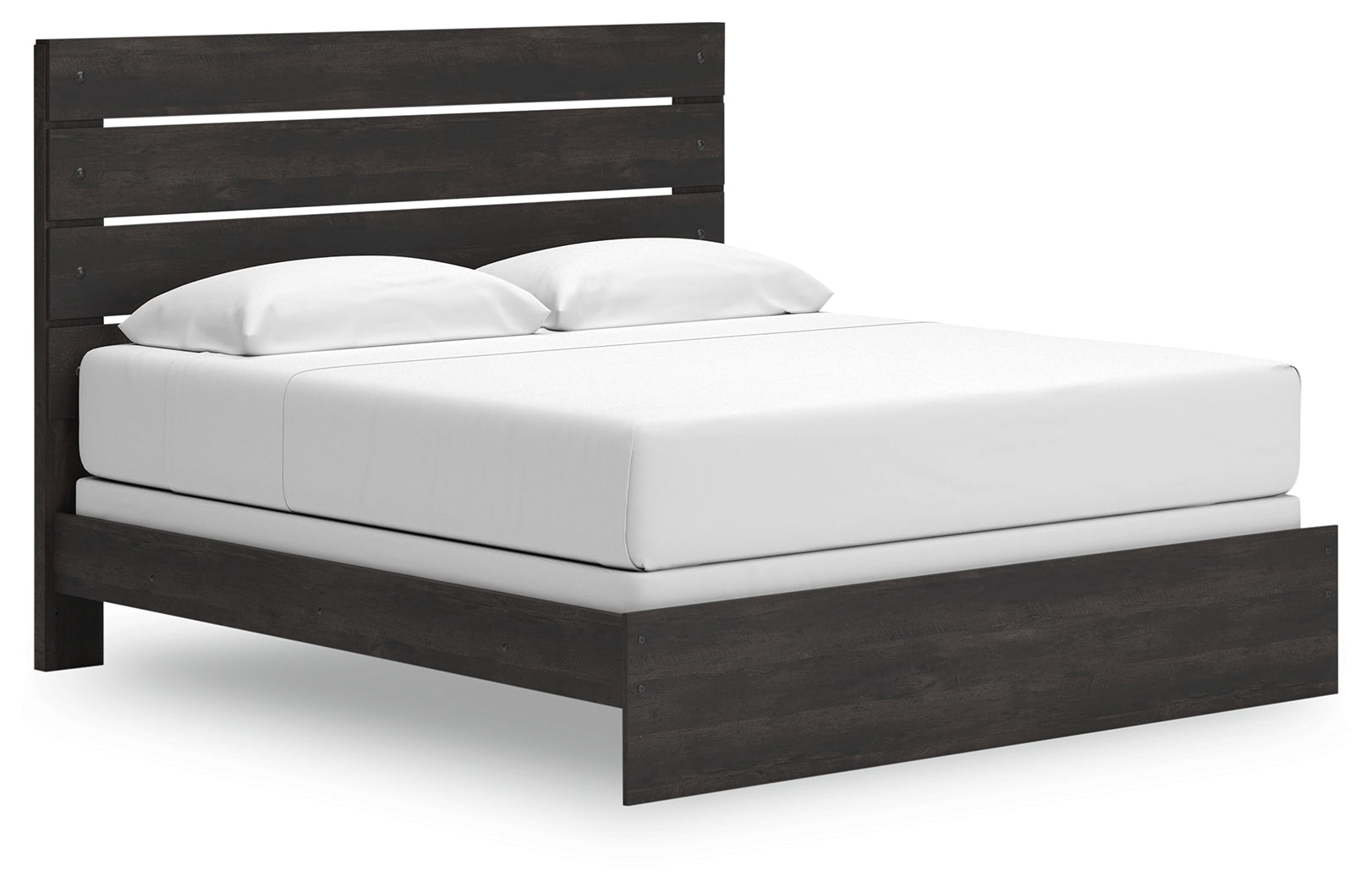 Hollivern Dark Gray King Panel Bed- Viva Furn