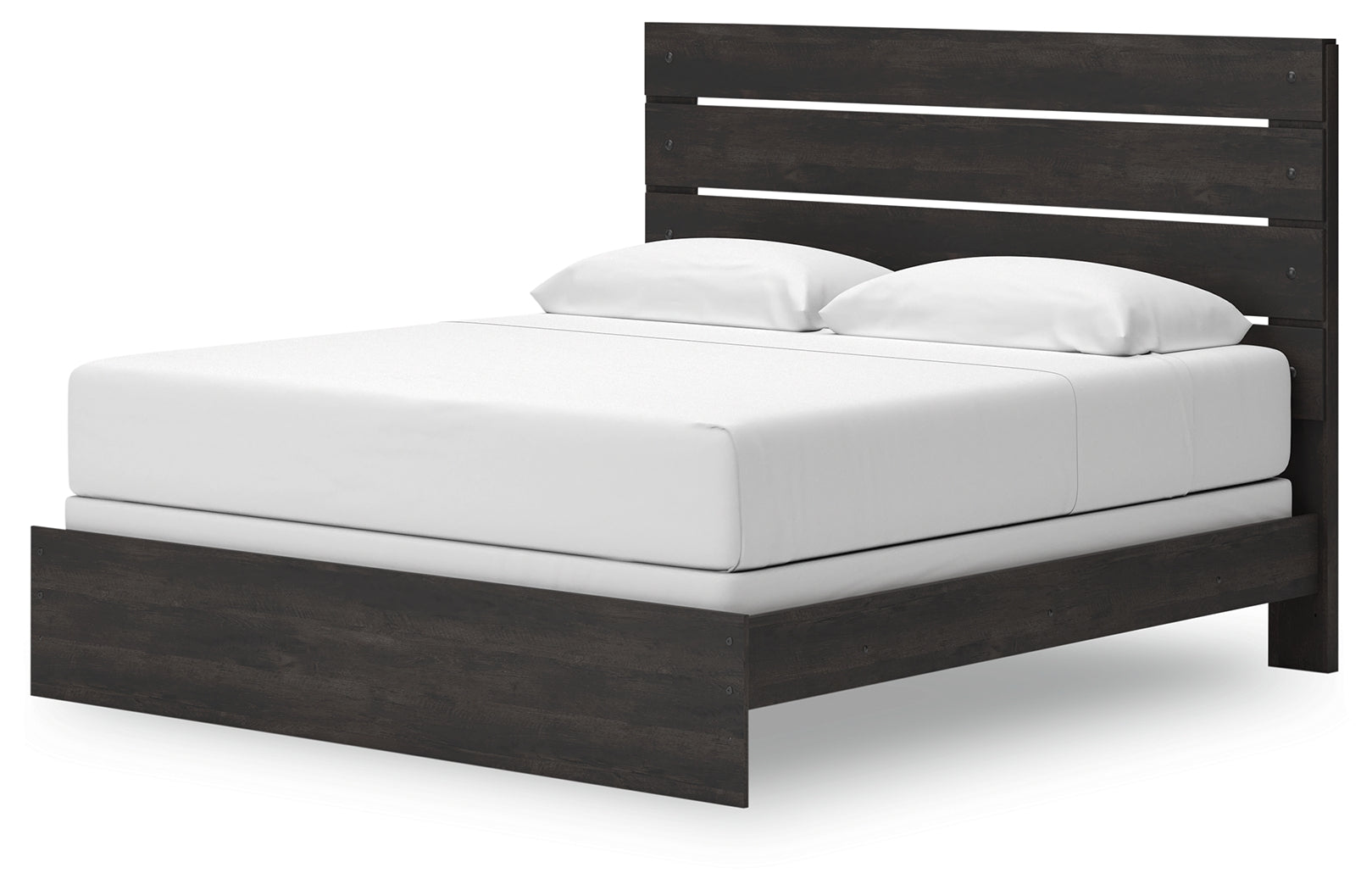 Hollivern Dark Gray King Panel Bed- Viva Furn