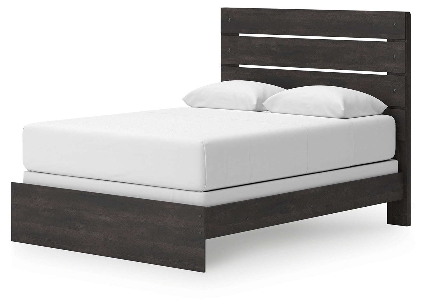 Hollivern Dark Gray Queen Panel Bed- Viva Furn