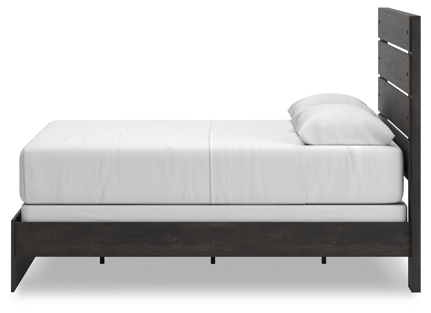 Hollivern Dark Gray Queen Panel Bed- Viva Furn