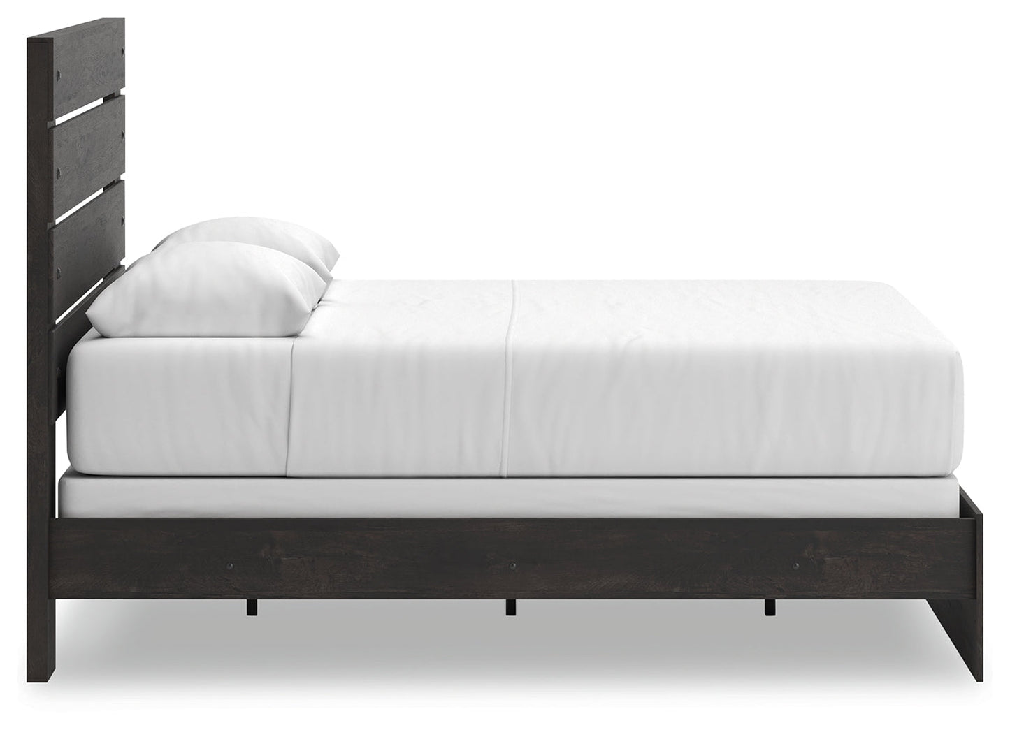 Hollivern Dark Gray Queen Panel Bed- Viva Furn