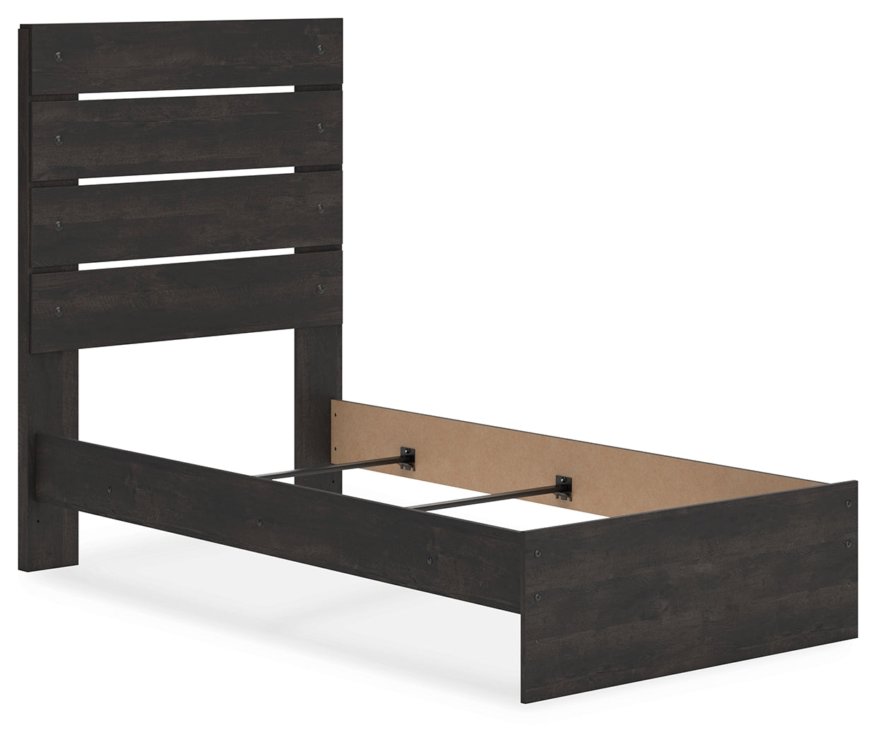 Hollivern Dark Gray Twin Panel Youth Bed- Viva Furn