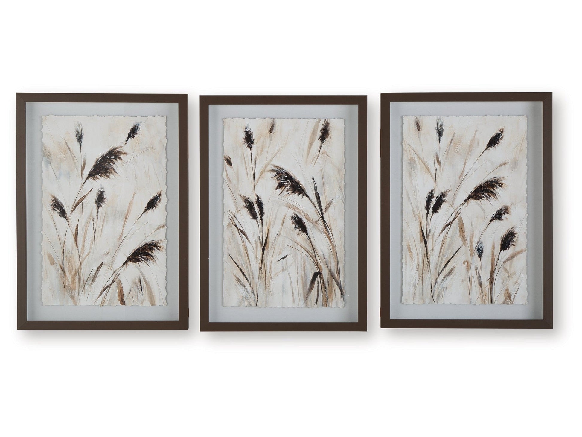 Honslow Brown/Black/White Wall Art Set (Set of 3)- Viva Furn