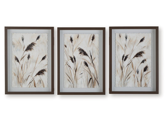 Honslow Brown/Black/White Wall Art Set (Set of 3)- Viva Furn