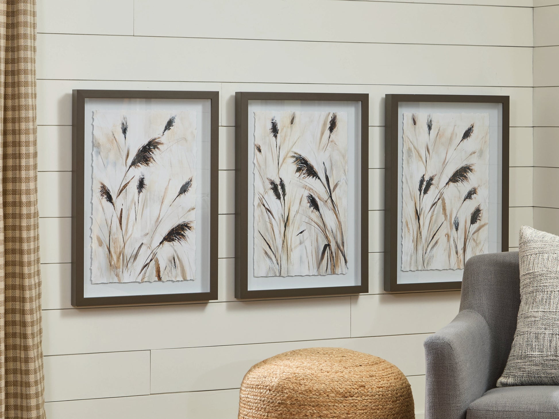 Honslow Brown/Black/White Wall Art Set (Set of 3)- Viva Furn