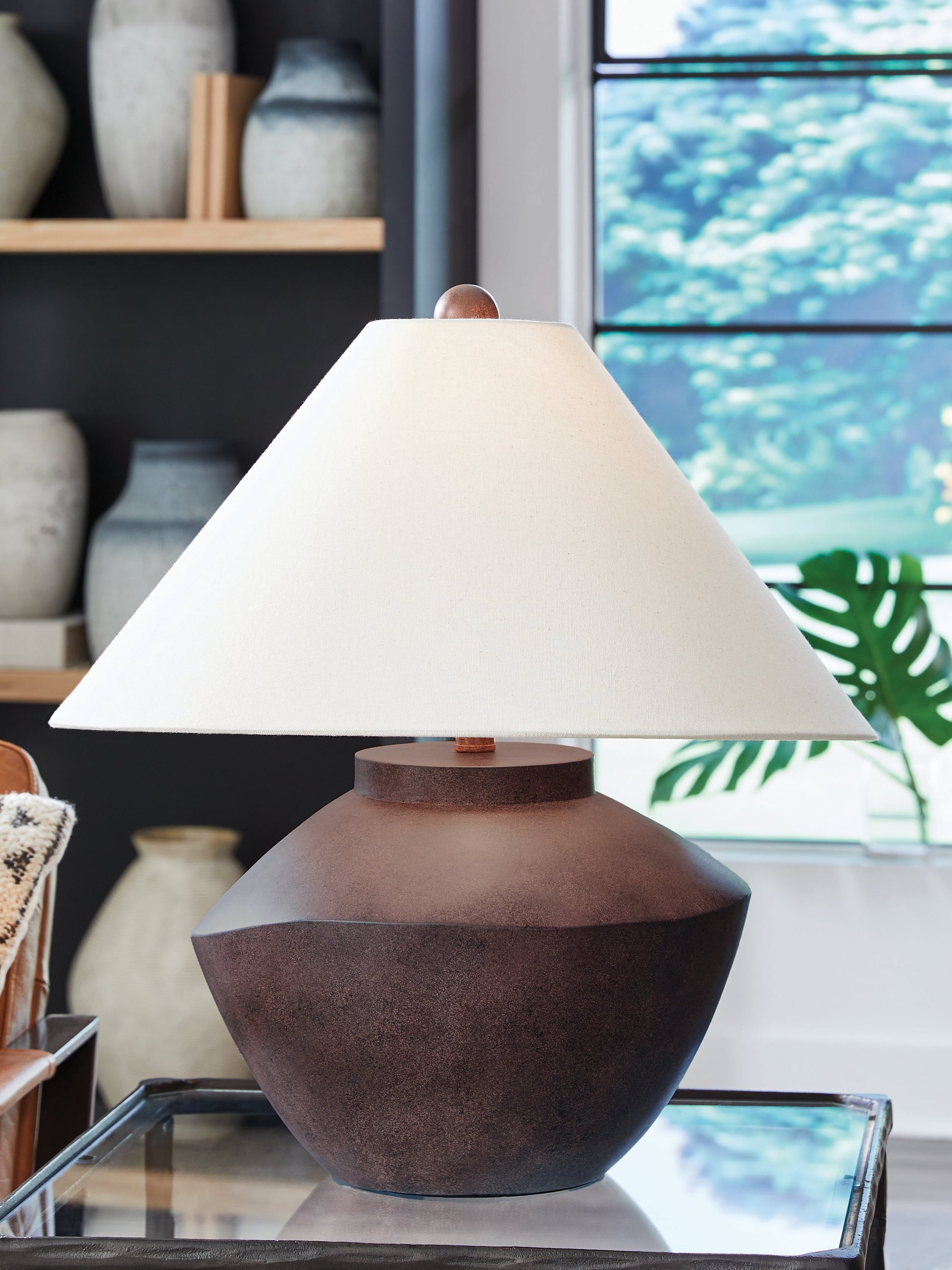 Honsworth Antique Brown Poly Table Lamp (1/CN)- Viva Furn