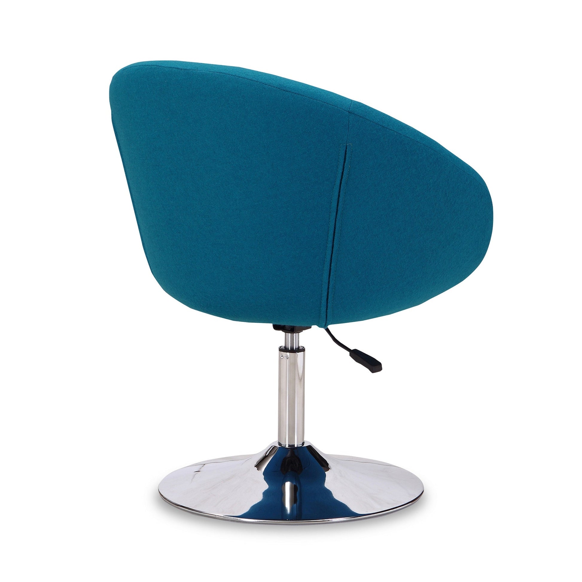 Hopper Swivel Adjustable Height Chair in Blue and Polished Chrome (set of 2) - Ornate Home