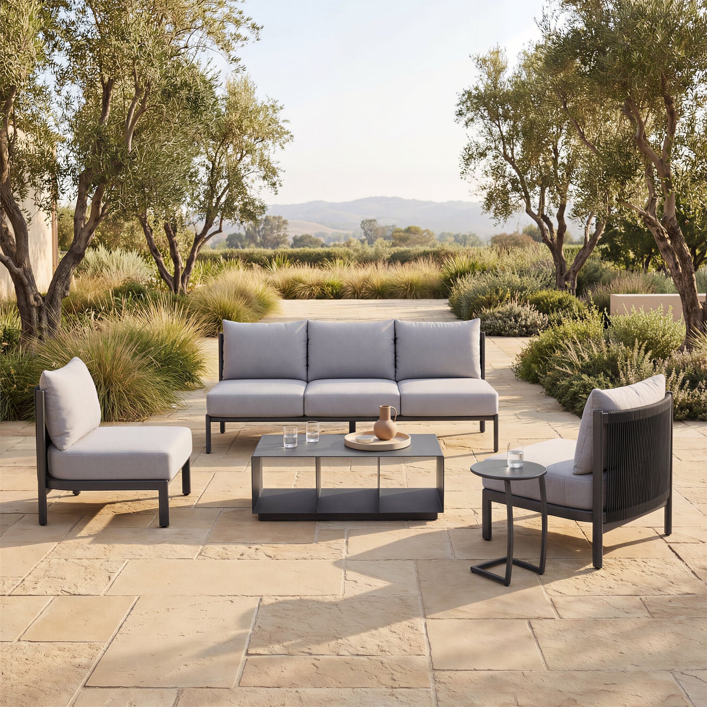 Horizon Gray Outdoor Accent Chair - Ornate Home