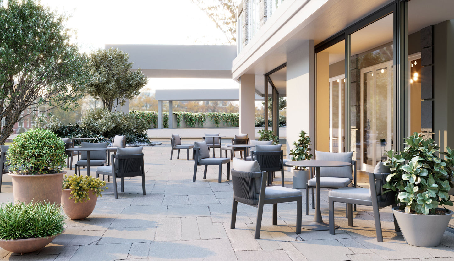 Horizon Gray Outdoor Dining Chair (Set of 2) - Ornate Home