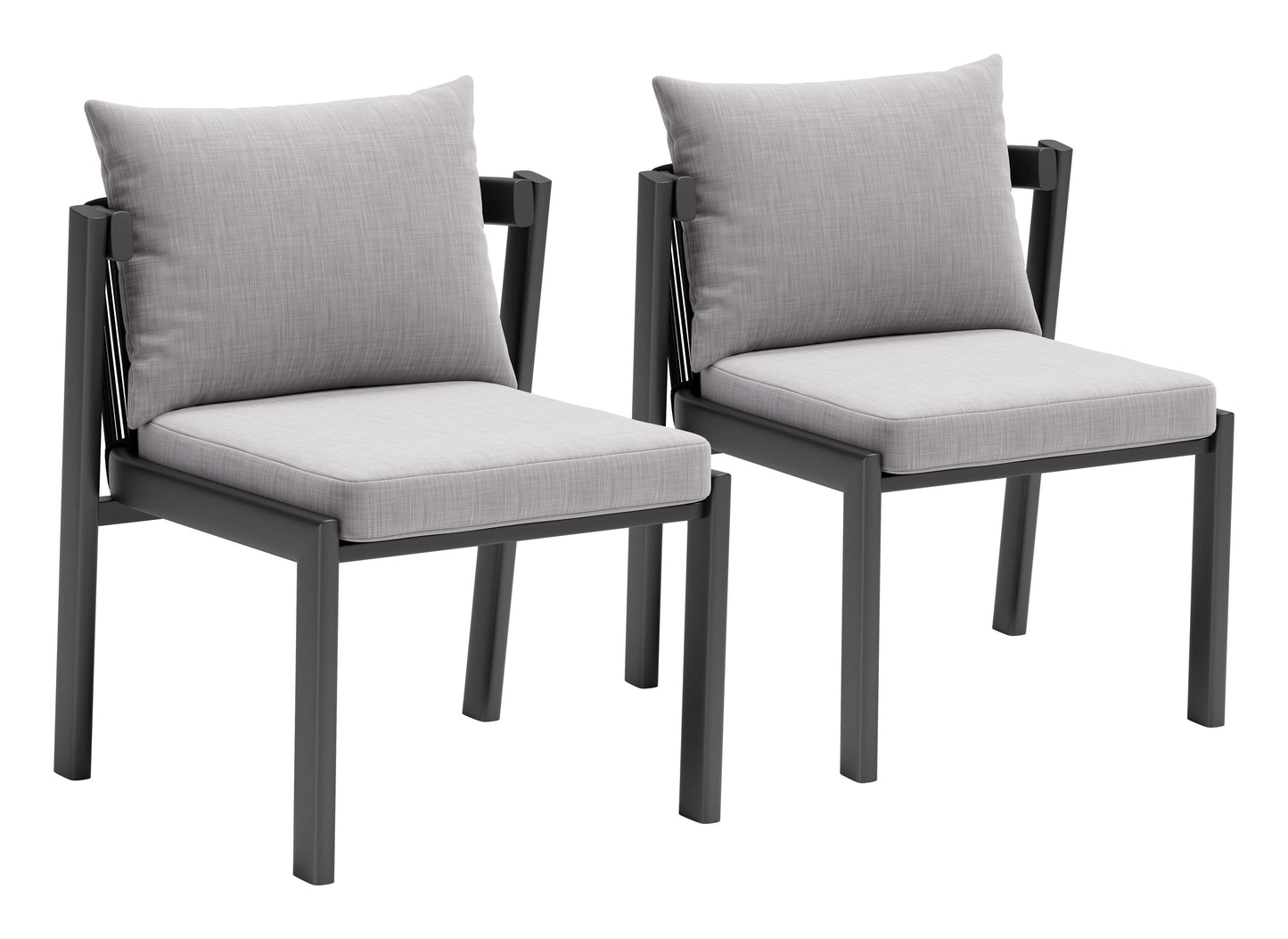 Horizon Gray Outdoor Dining Chair (Set of 2) - Ornate Home