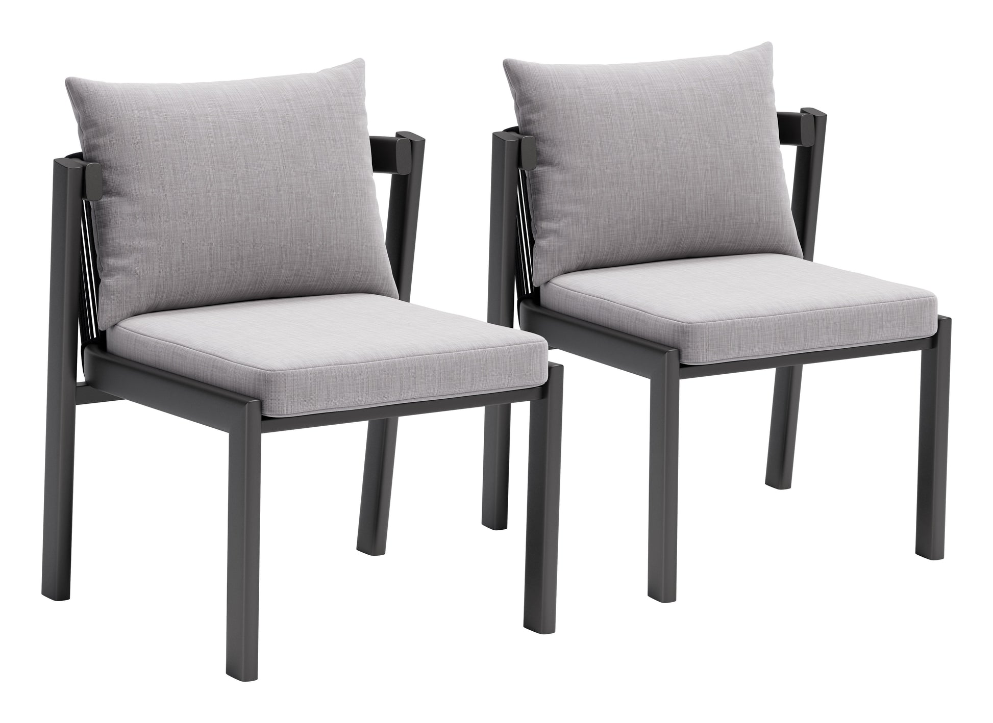 Horizon Gray Outdoor Dining Chair (Set of 2) - Ornate Home