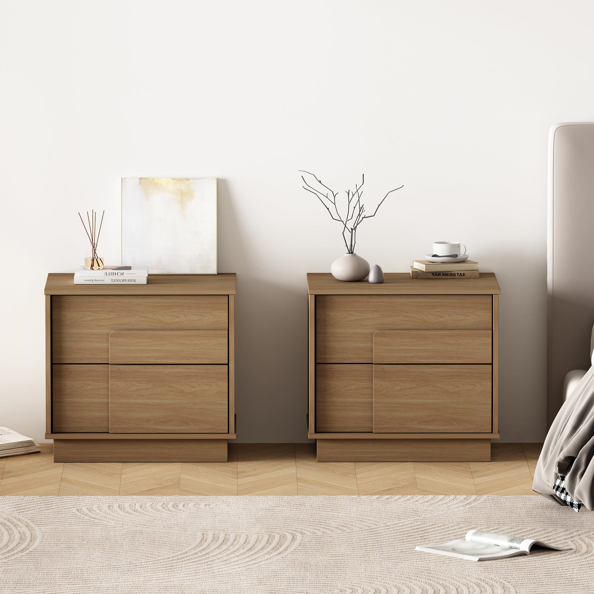 Horizon Nightstand in Maple (set of 2) - Ornate Home