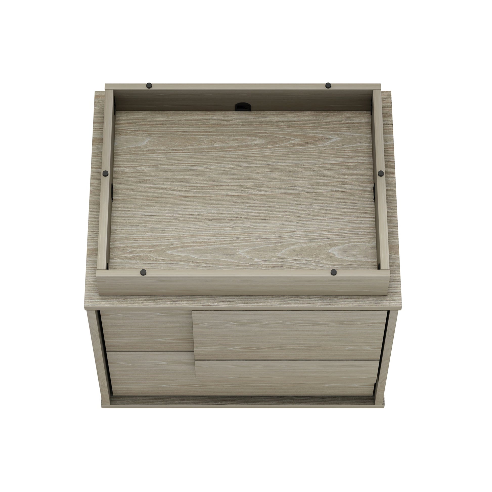 Horizon Nightstand in Whitewashed Oak - Ornate Home