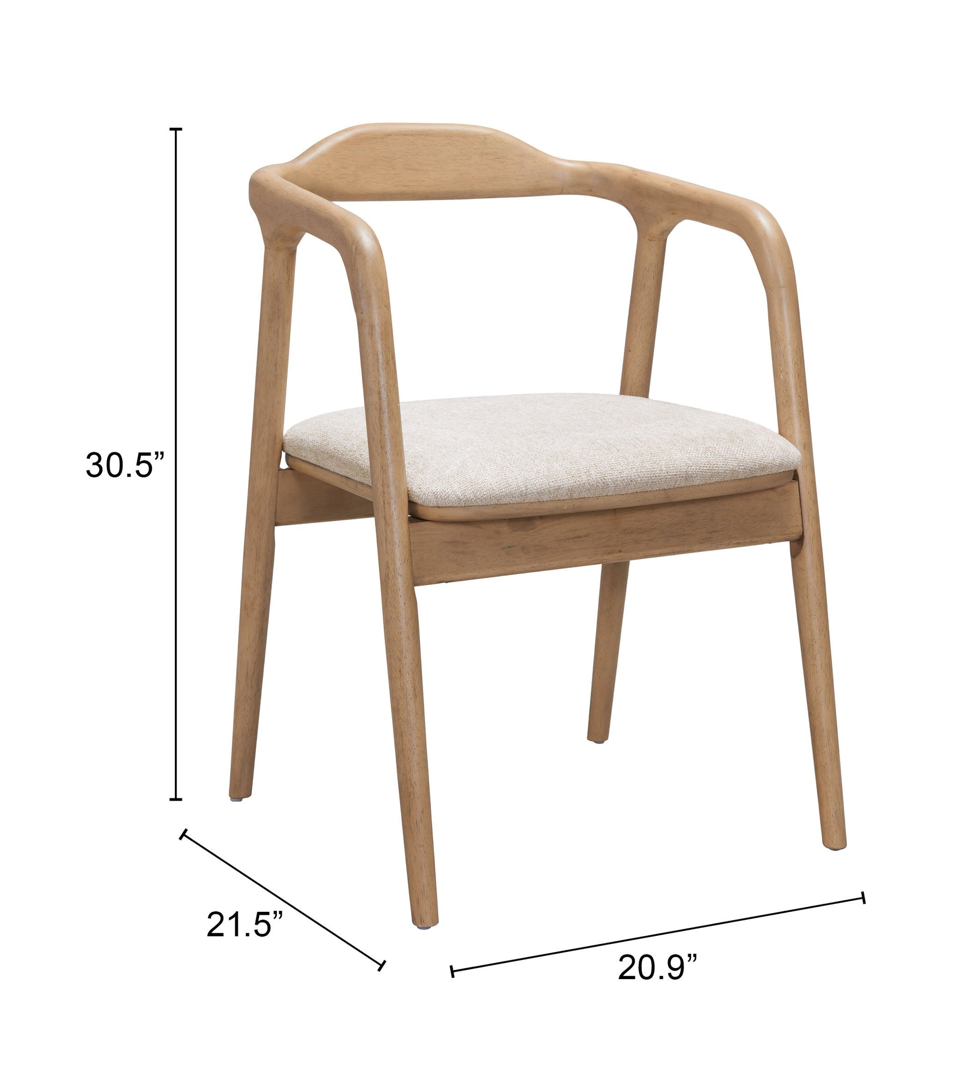 Hosoi Beige Dining Chair - Ornate Home
