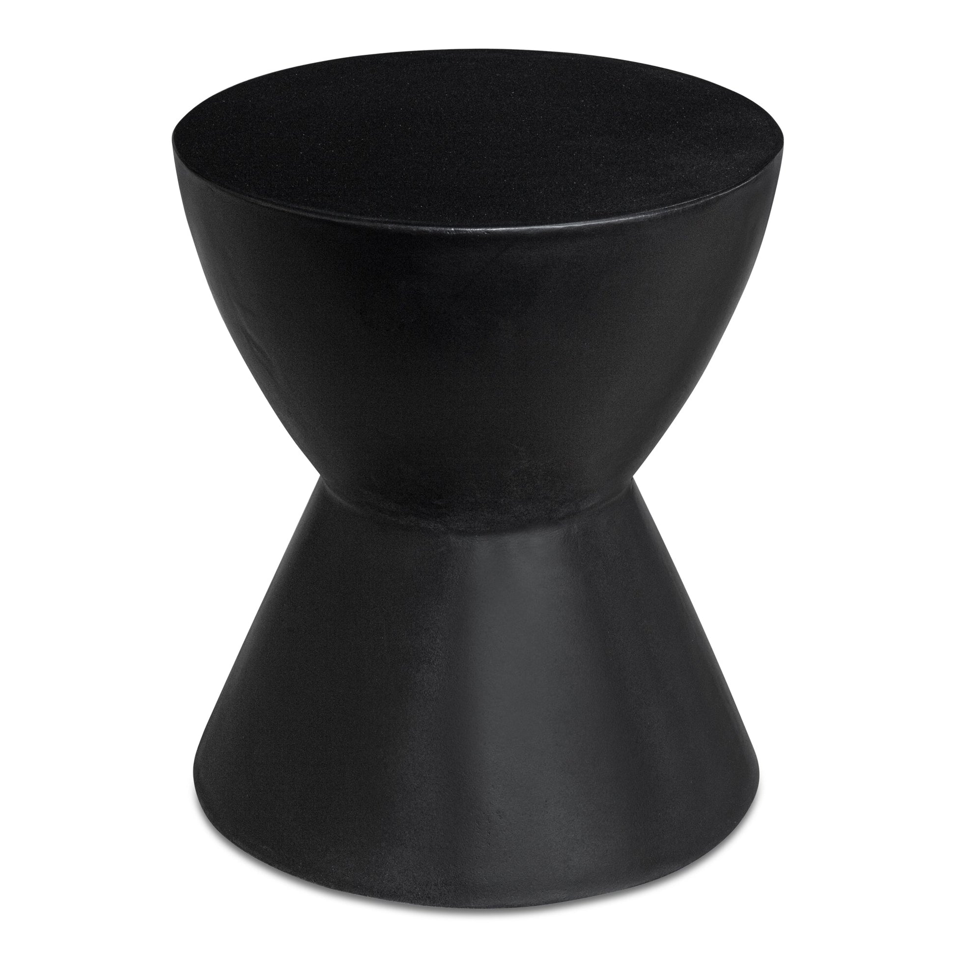 Hourglass Black Outdoor Stool - Ornate Home
