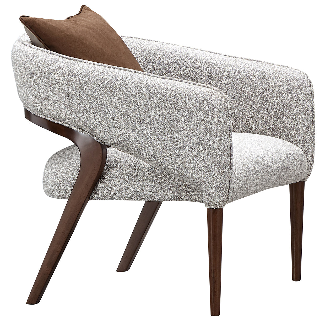 Houston Walnut/Pebble Accent Chair - Ornate Home