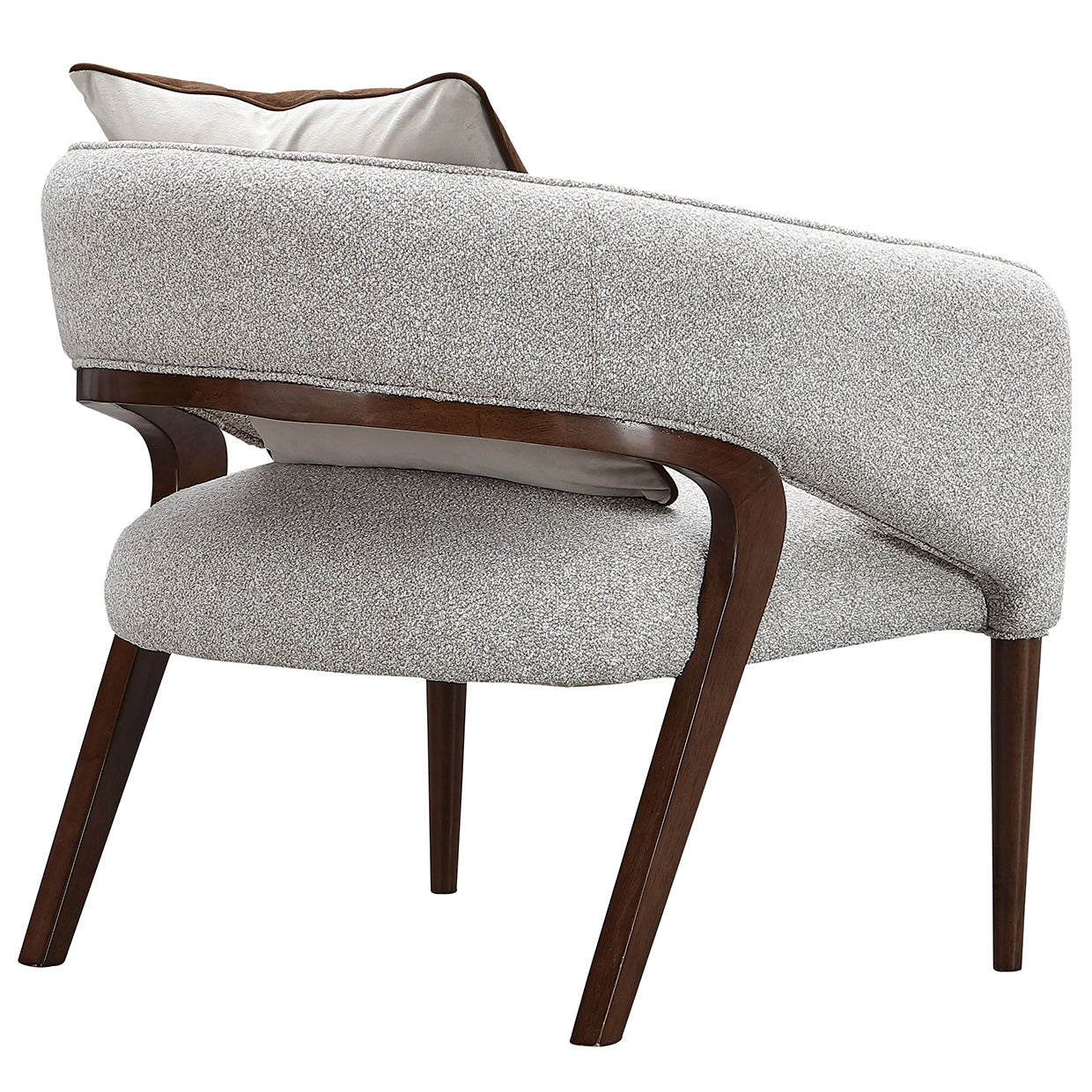 Houston Walnut/Pebble Accent Chair - Ornate Home