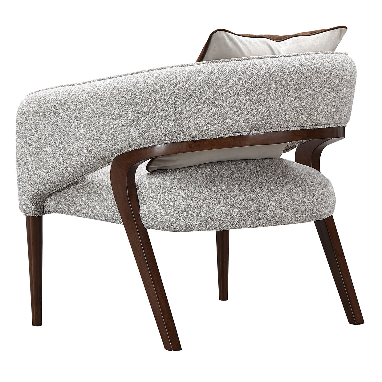 Houston Walnut/Pebble Accent Chair - Ornate Home