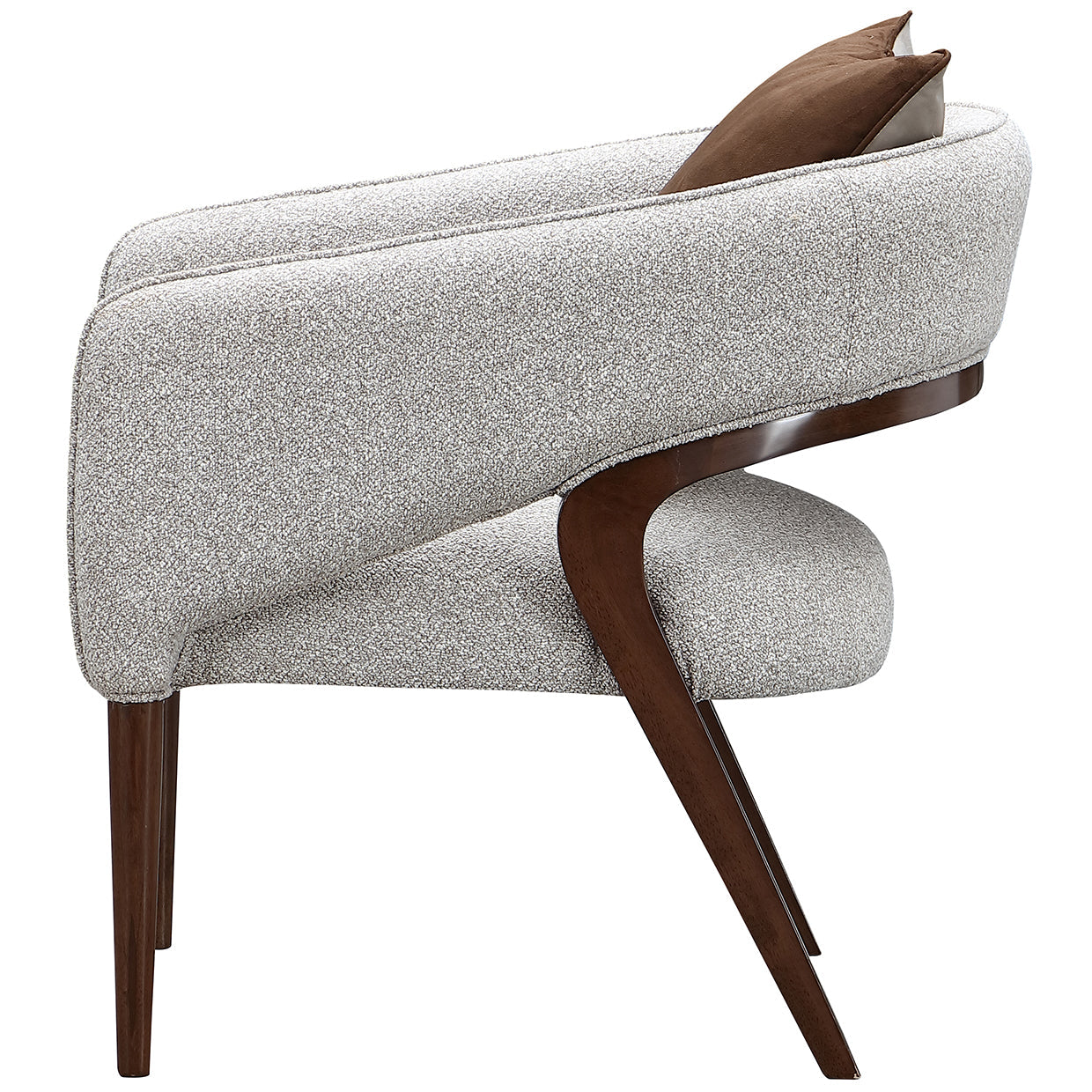 Houston Walnut/Pebble Accent Chair - Ornate Home