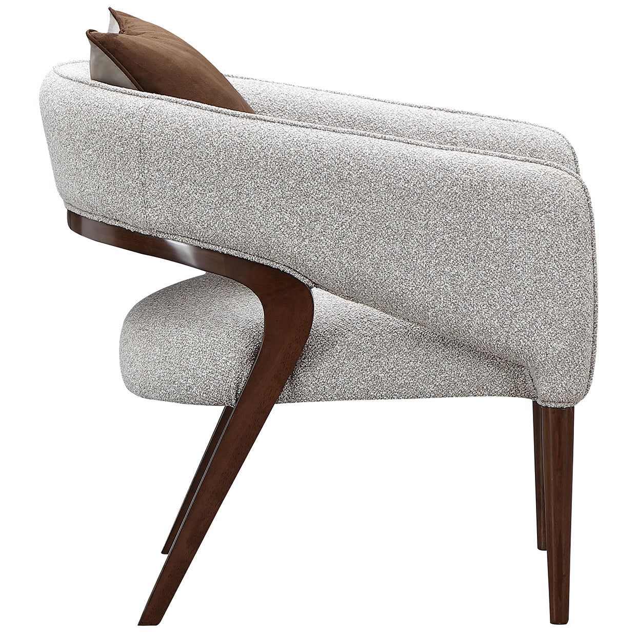 Houston Walnut/Pebble Accent Chair - Ornate Home