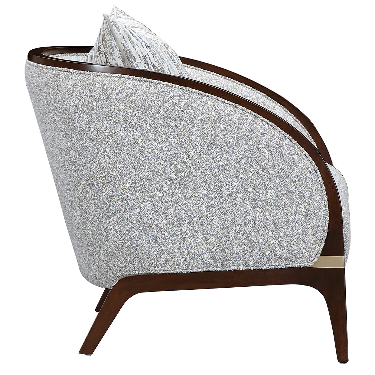 Houston Walnut/Pebble Matching Chair - Ornate Home