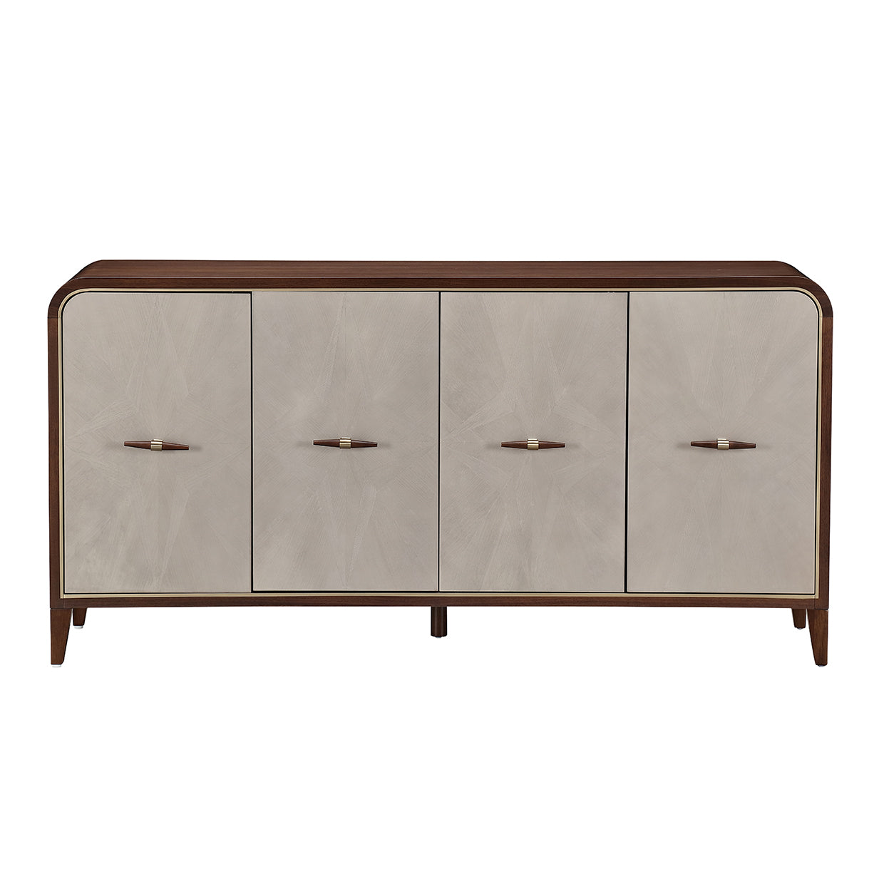 Houston Walnut Sideboard with Mirror - Ornate Home