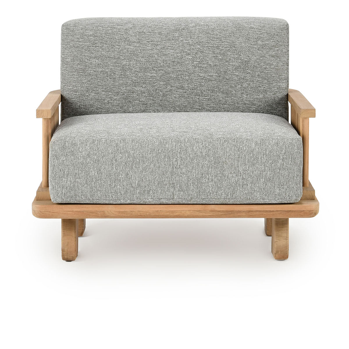 Hudson Natural/Gray Outdoor Accent Chair - Ornate Home