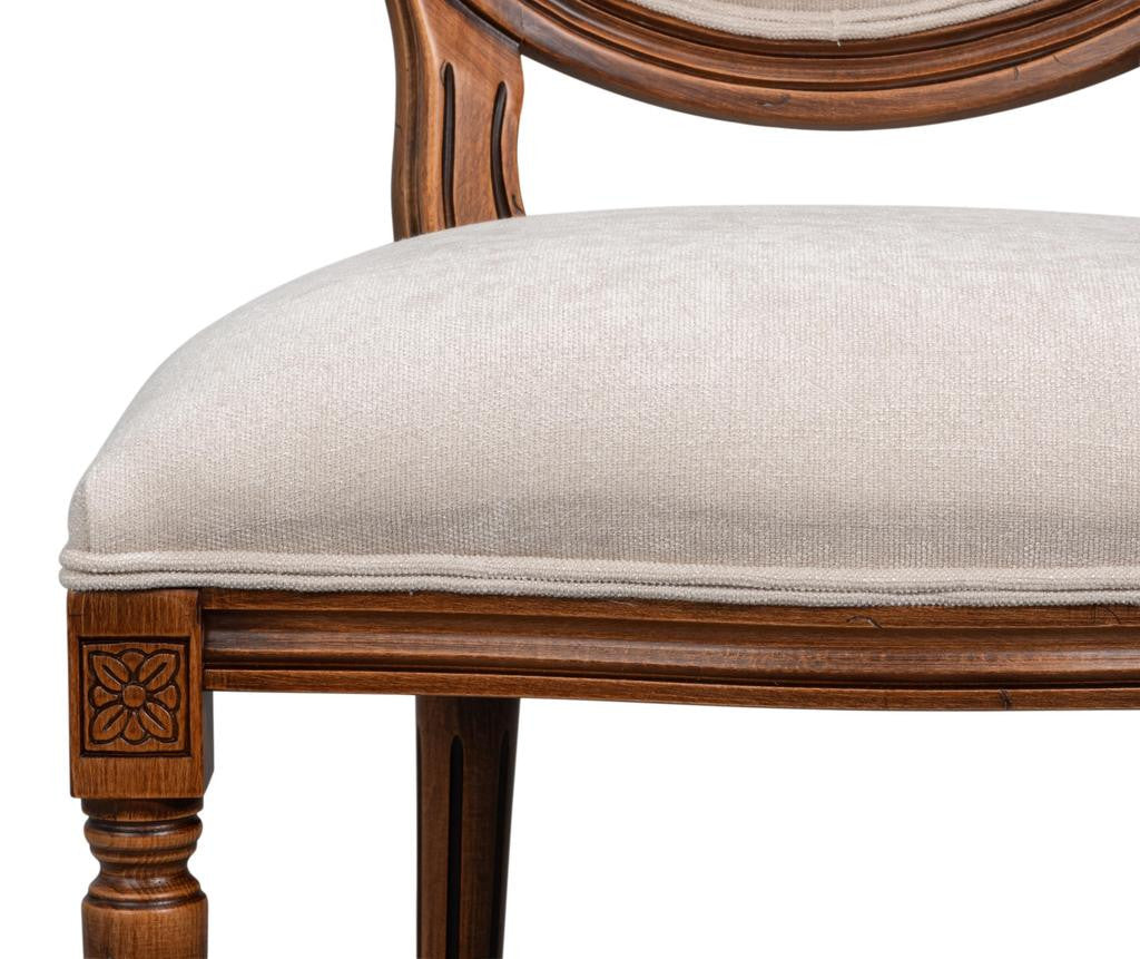 Hugo Beige Oval Side Chair (Set of 2) - Ornate Home