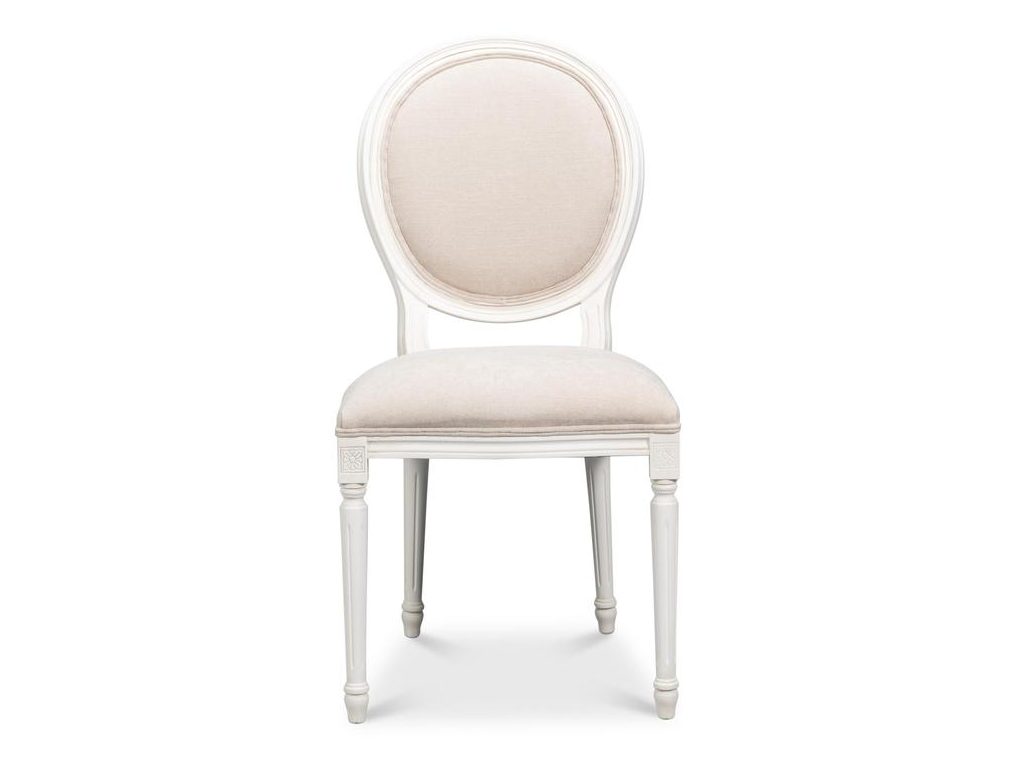 Hugo White Oval Side Chair (Set of 2) - Ornate Home
