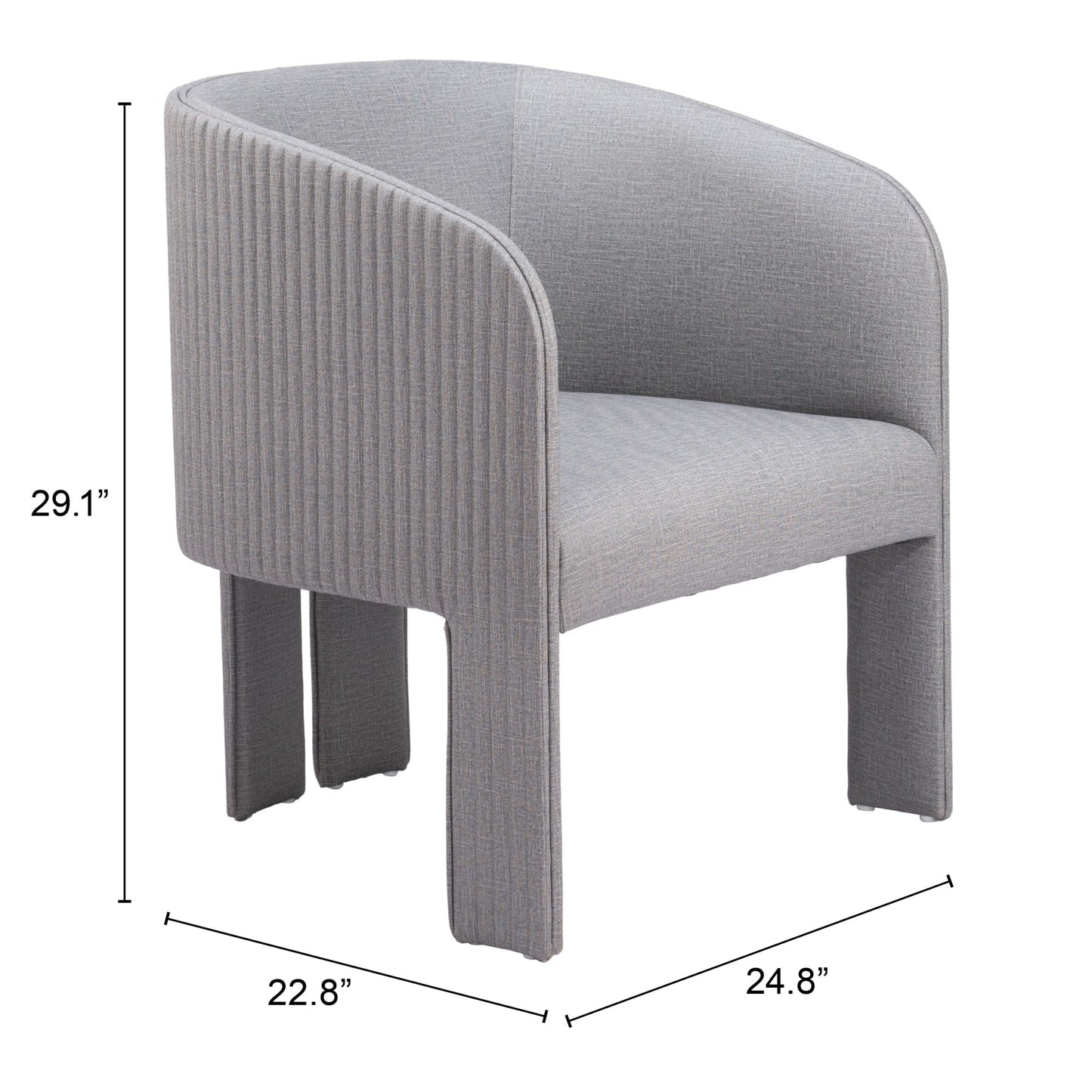 Hull Slate Gray Accent Chair - Ornate Home