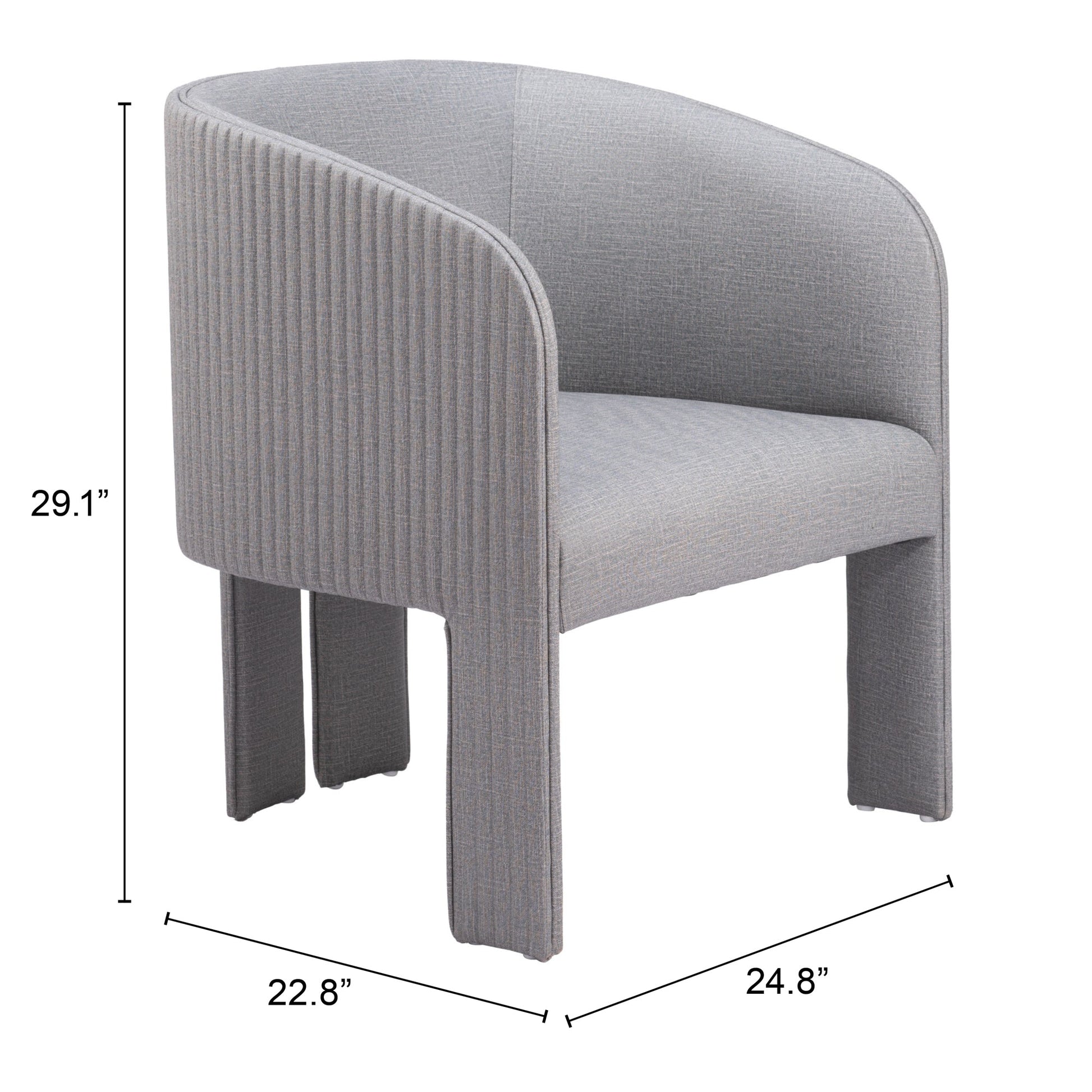 Hull Slate Gray Accent Chair - Ornate Home