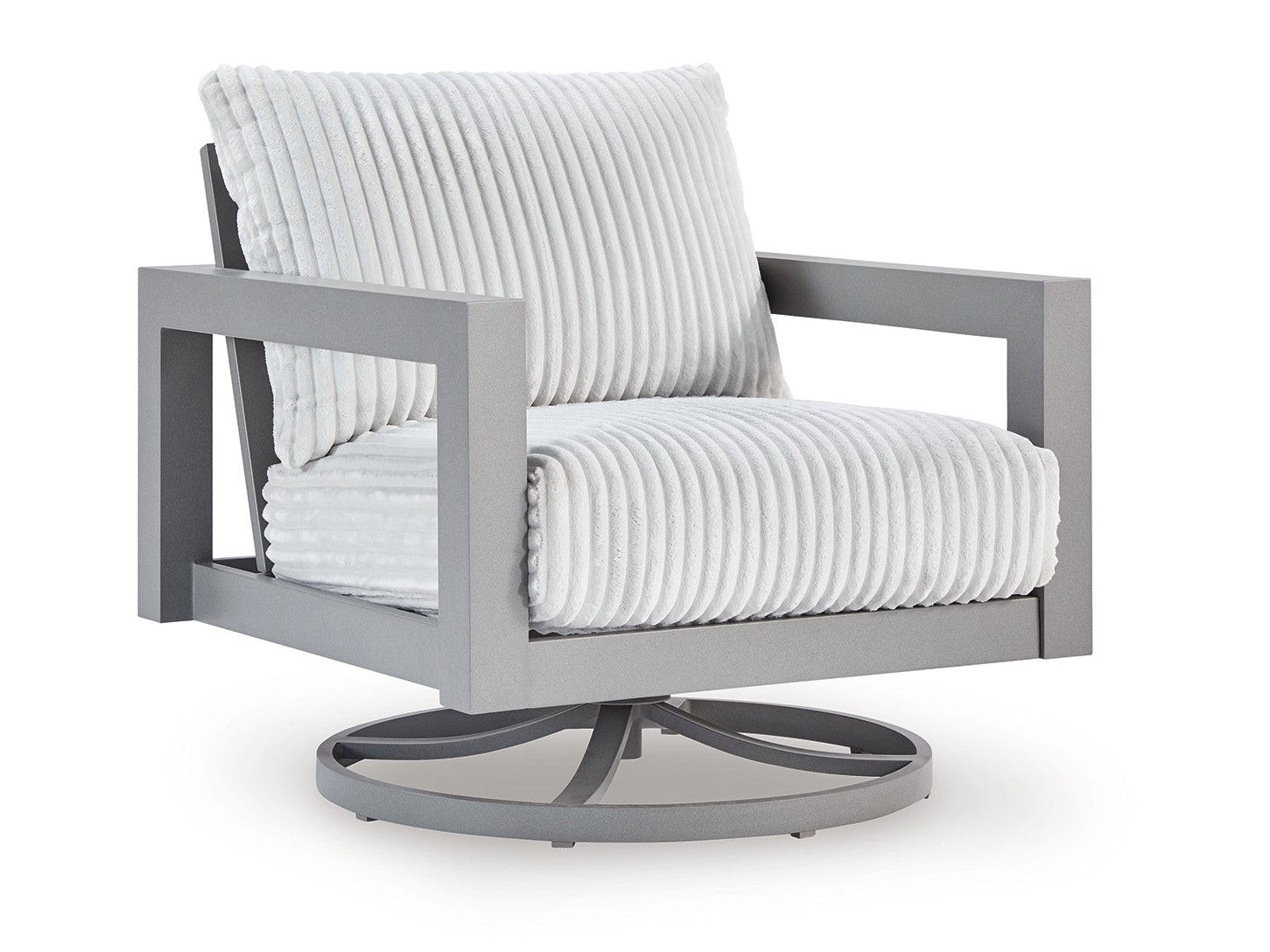 Hurley Park Gray Swivel Chair w/Cushion- Viva Furn