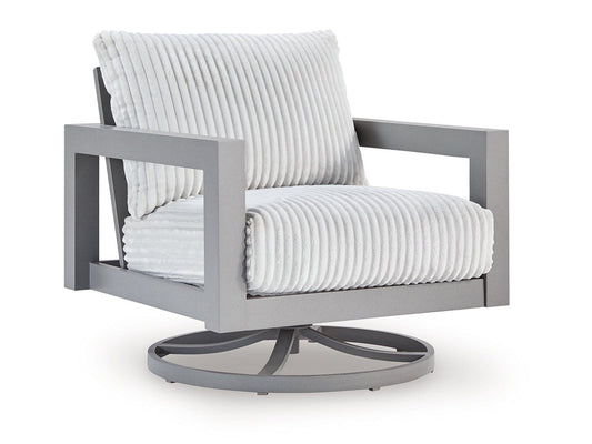 Hurley Park Gray Swivel Chair w/Cushion- Viva Furn