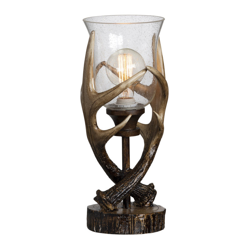 Huxley Brown/Bronze Antler Uplight - Ornate Home