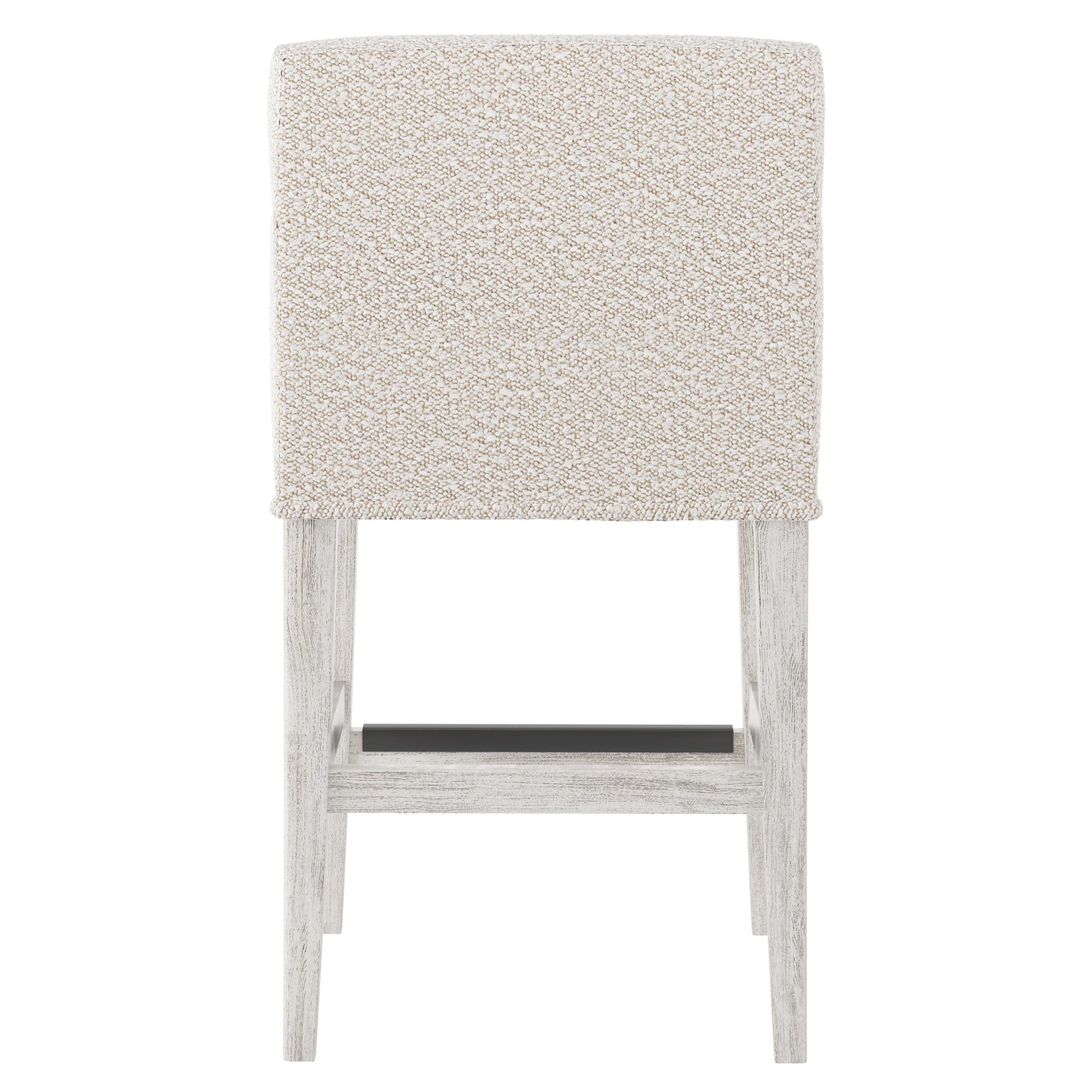Hyde Glacier White/White/Cream Fabric Counter Stool - Ornate Home