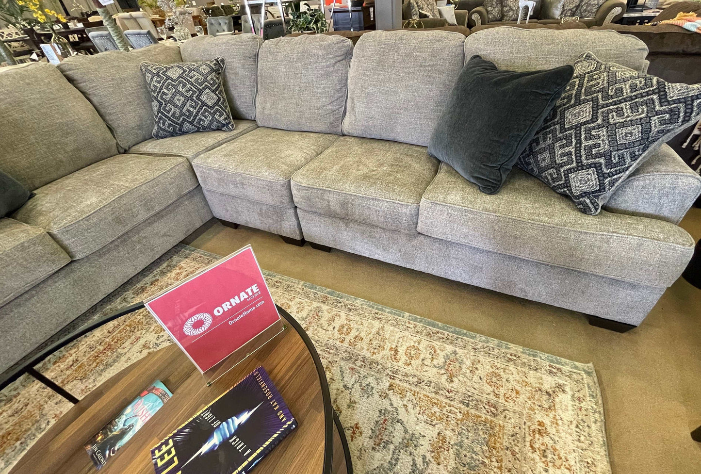 Bovarian Stone 3pc Sectional L Shape Sofa