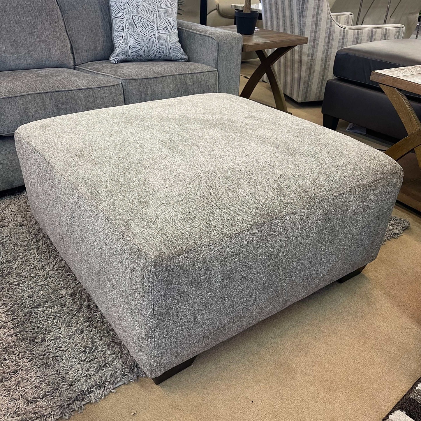 Ballinasloe Platinum Oversized Ottoman