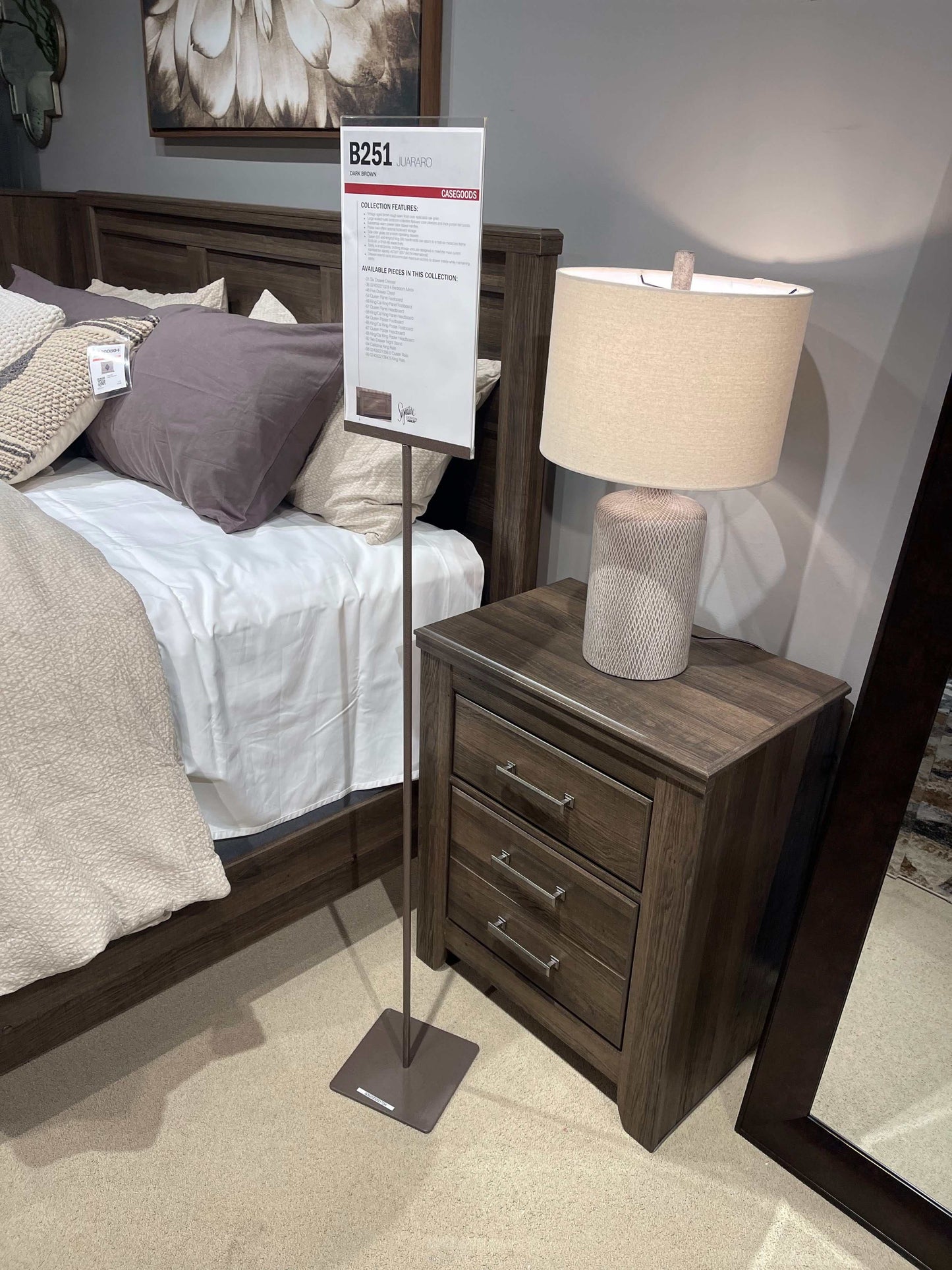Juararo Dark Brown Nightstand