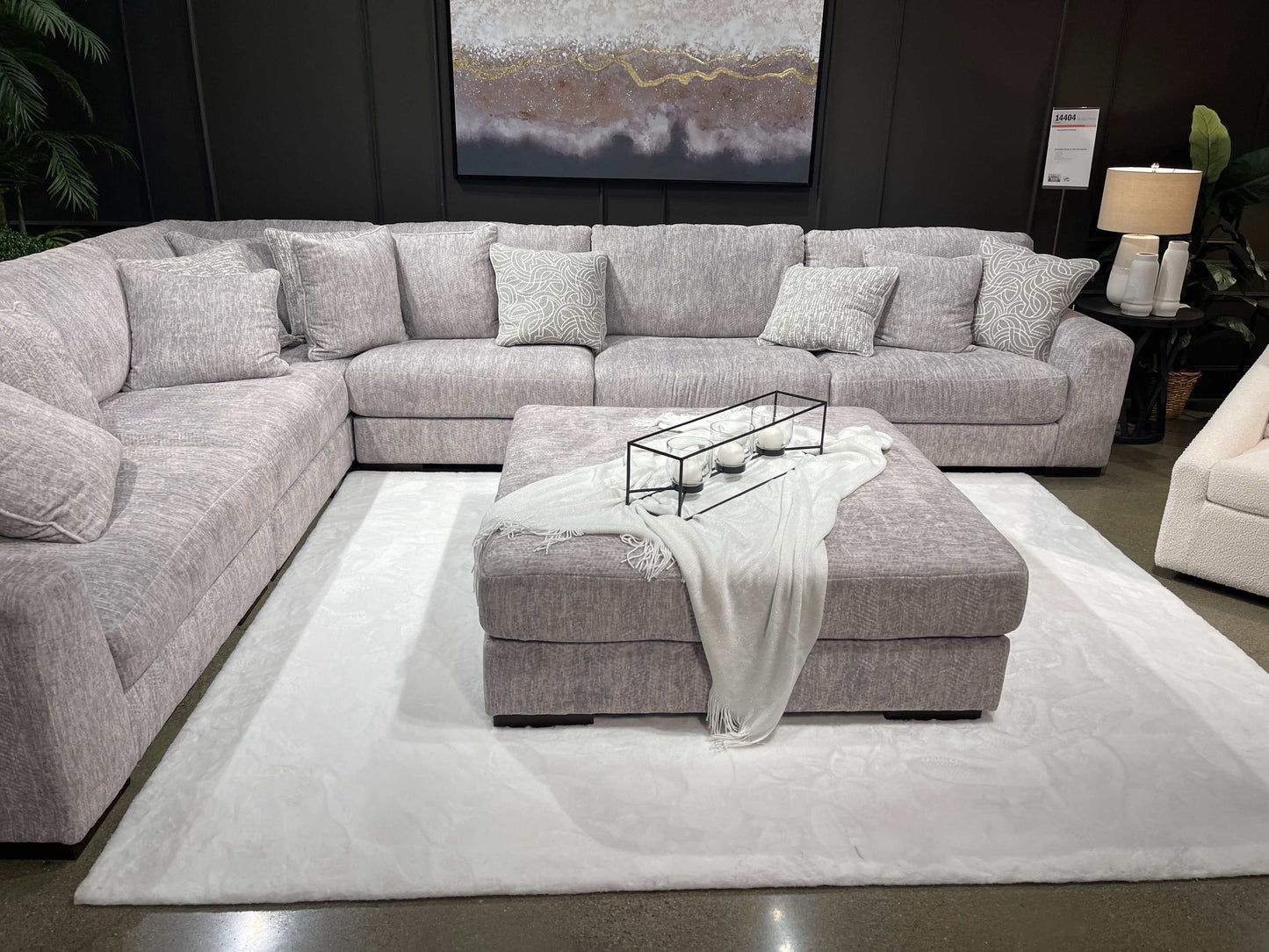 Regent Park Pewter 6pc Corner Sectional