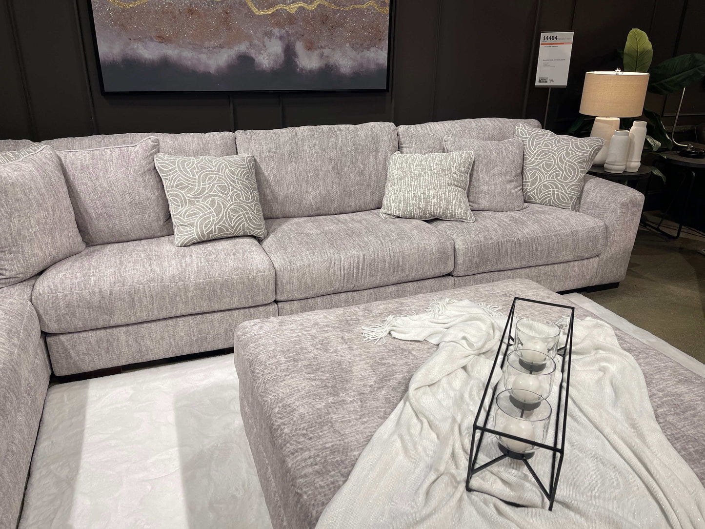 Regent Park Pewter 6pc Corner Sectional