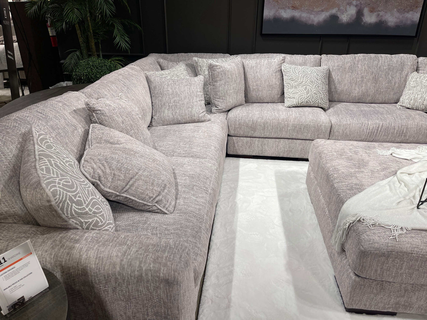 Regent Park Pewter 6pc Corner Sectional