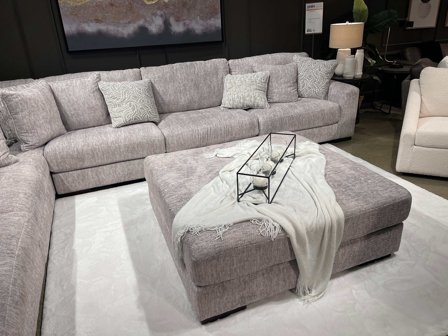 Regent Park Pewter 6pc Corner Sectional