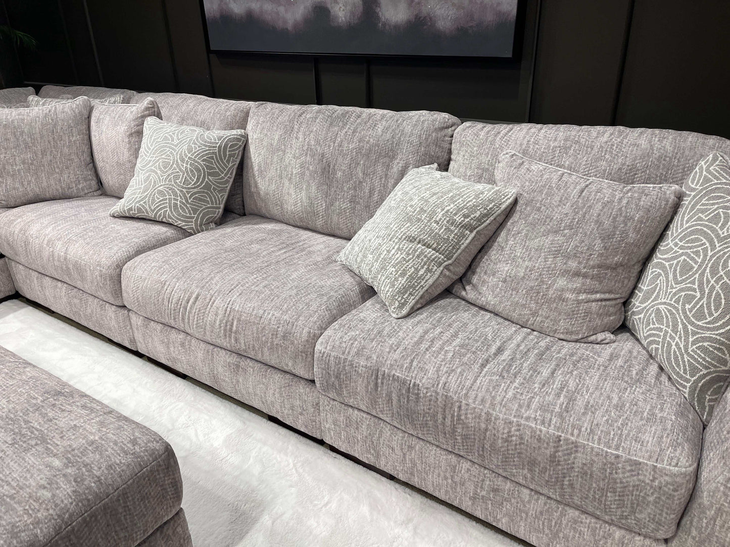 Regent Park Pewter 6pc Corner Sectional