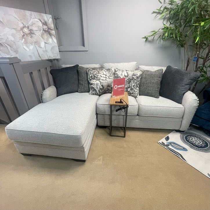 Dellara Chalk 2pc Sectional Sofa w/ Chaise