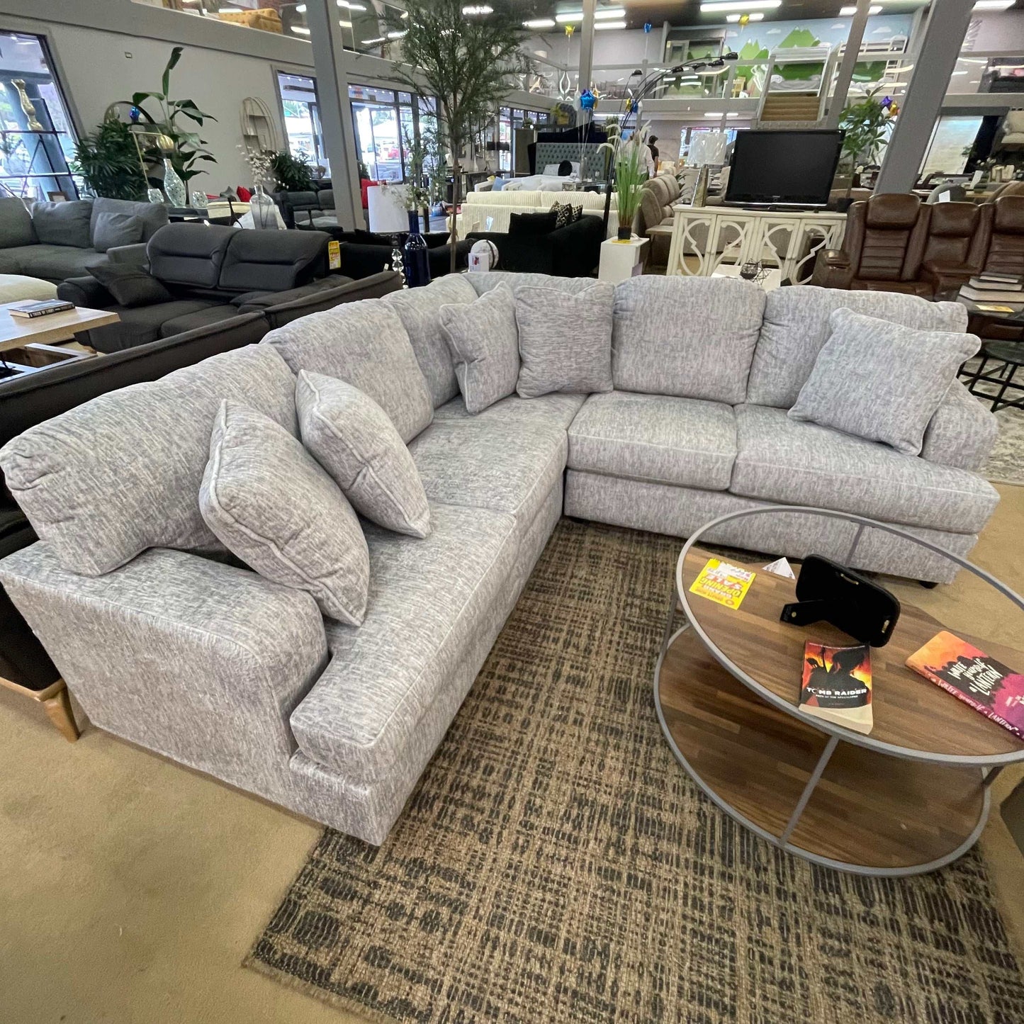 Playwrite Gray 3pc Symmetrical Sectional Sofa