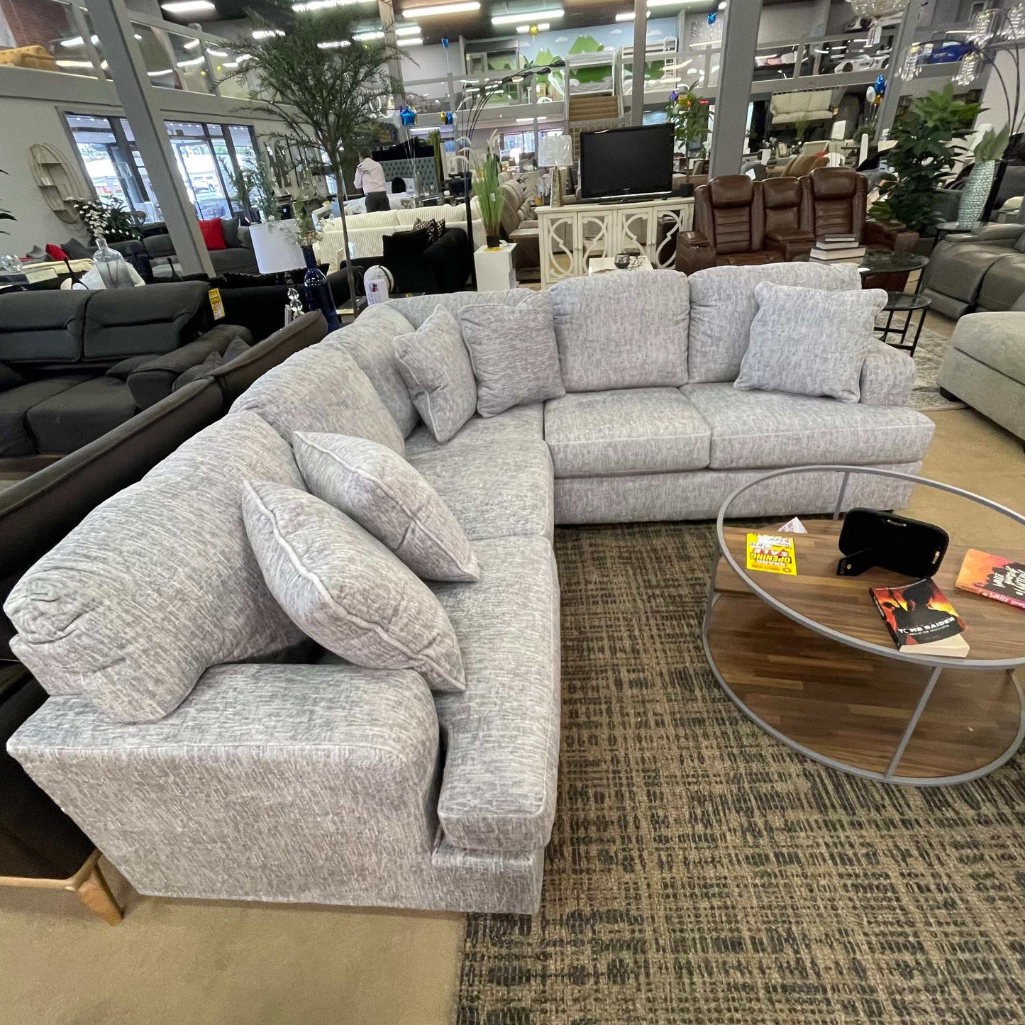 Playwrite Gray 3pc Symmetrical Sectional Sofa