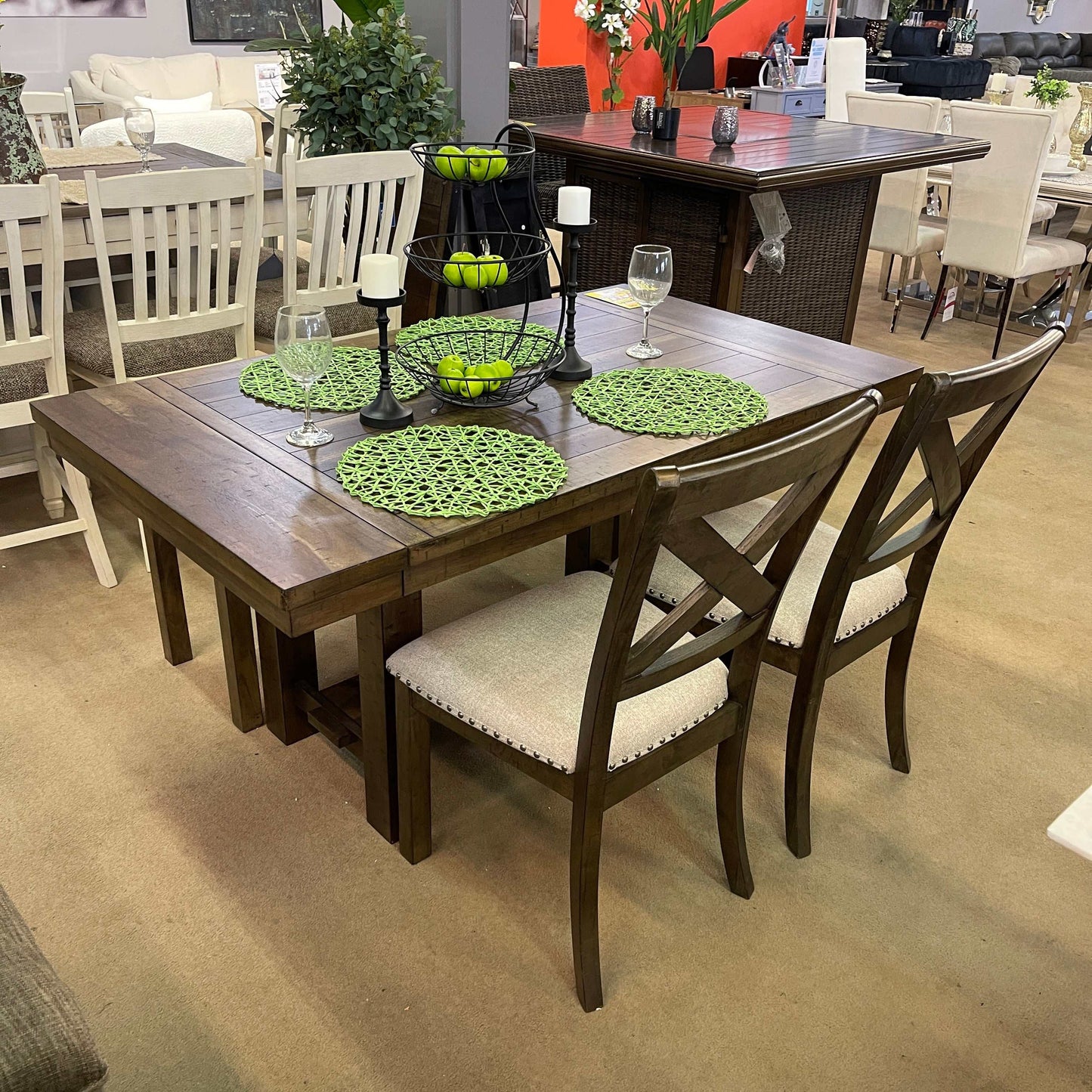 Moriville Grayish Brown Dining Room Set / 6pc