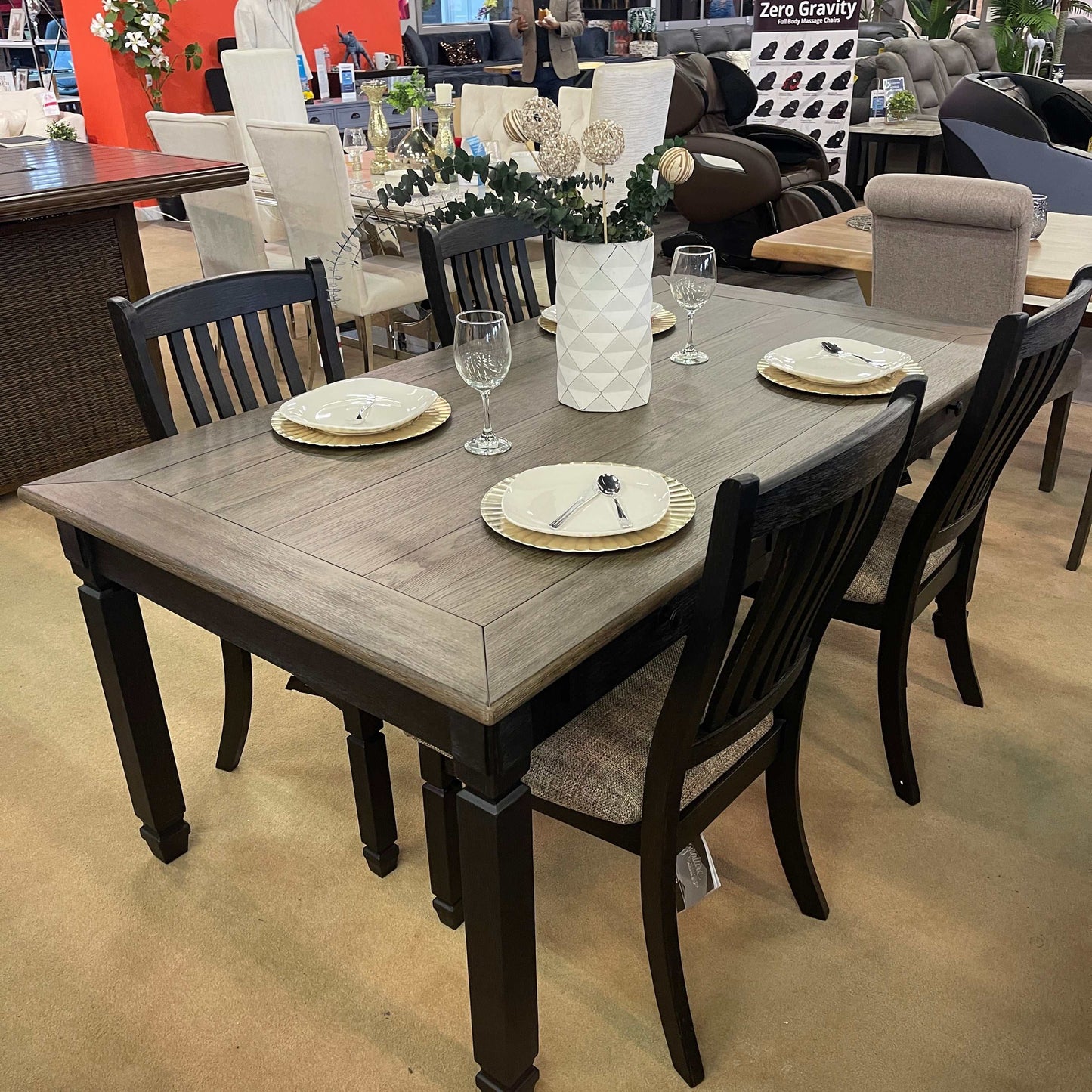 Tyler Creek Black & Gray Dining Room Set / 5pc