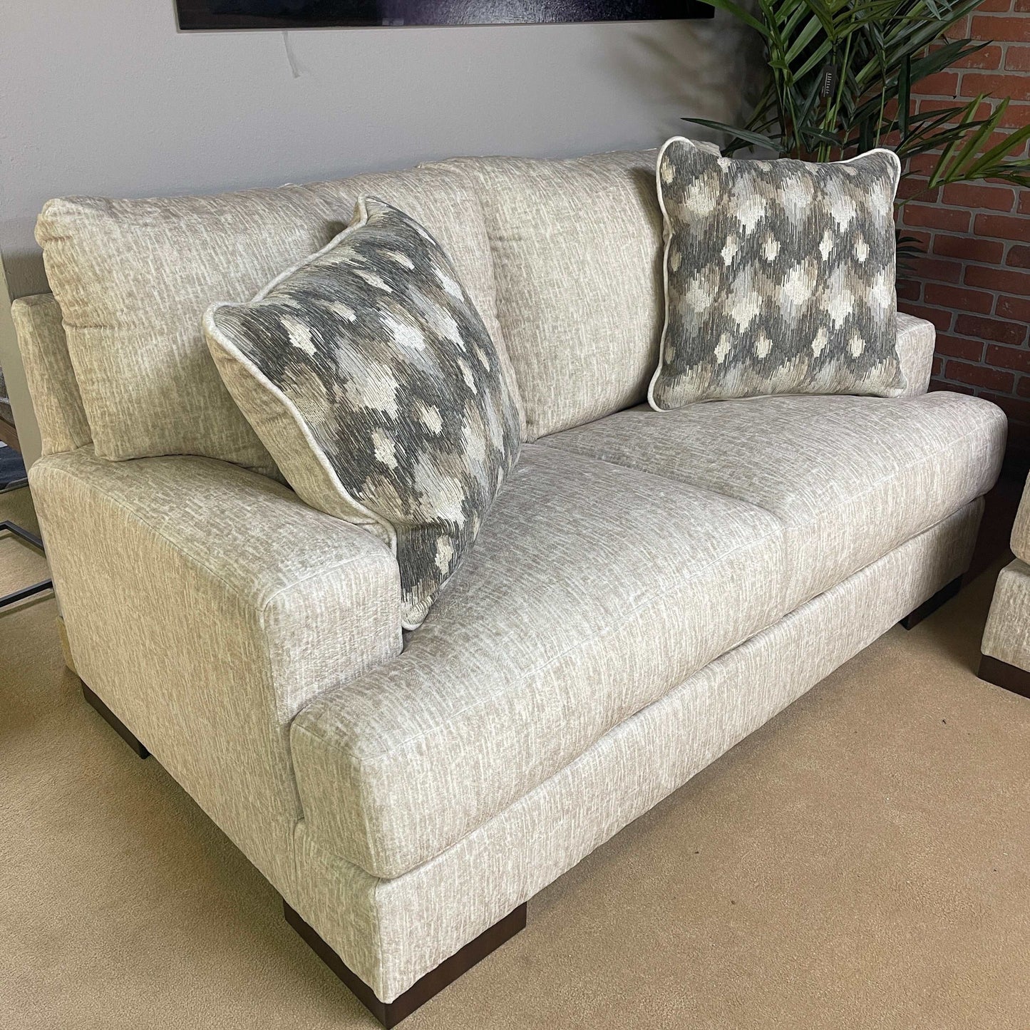 Caretti Parchment Stationary Loveseat