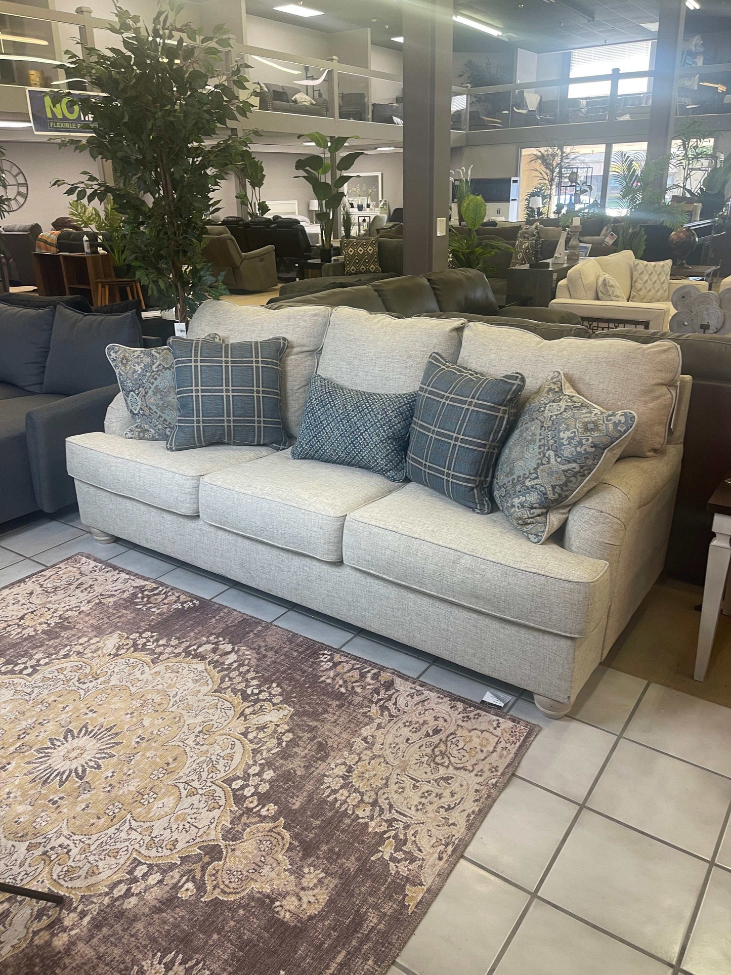 Traemore Beige Linen Sofa